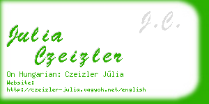julia czeizler business card