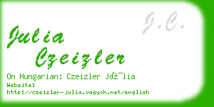 julia czeizler business card